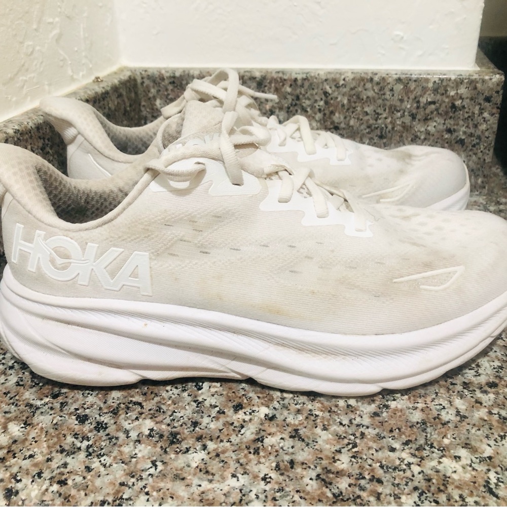 Hoka Blue and Black Logo Running Sneakers